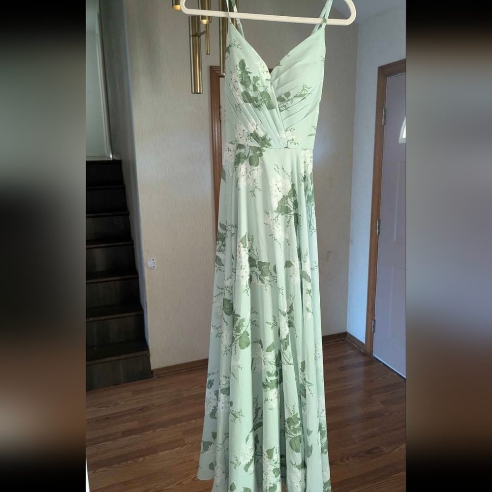 AW Bridal Elegant Floral Maxi Dress Size 4 - Picture 2 of 7